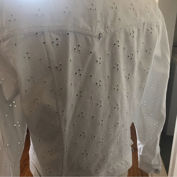 Liverpool Los Angeles White Denim Jacket - Size Medium - Picture 10 of 10